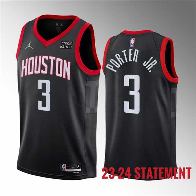 Men's Houston Rockets #3 Kevin Porter Jr. Black 2023 Statement Edition Stitched Basketball Jersey Dzhi ,We sell and wholesale Men's Houston Rockets #3 Kevin Porter Jr. Black 2023 Statement Edition Stitched Basketball Jersey Dzhi  on line form chian!